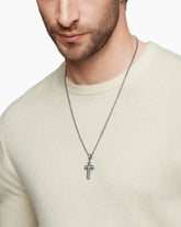 Cross Pendant in Sterling Silver, 34mm